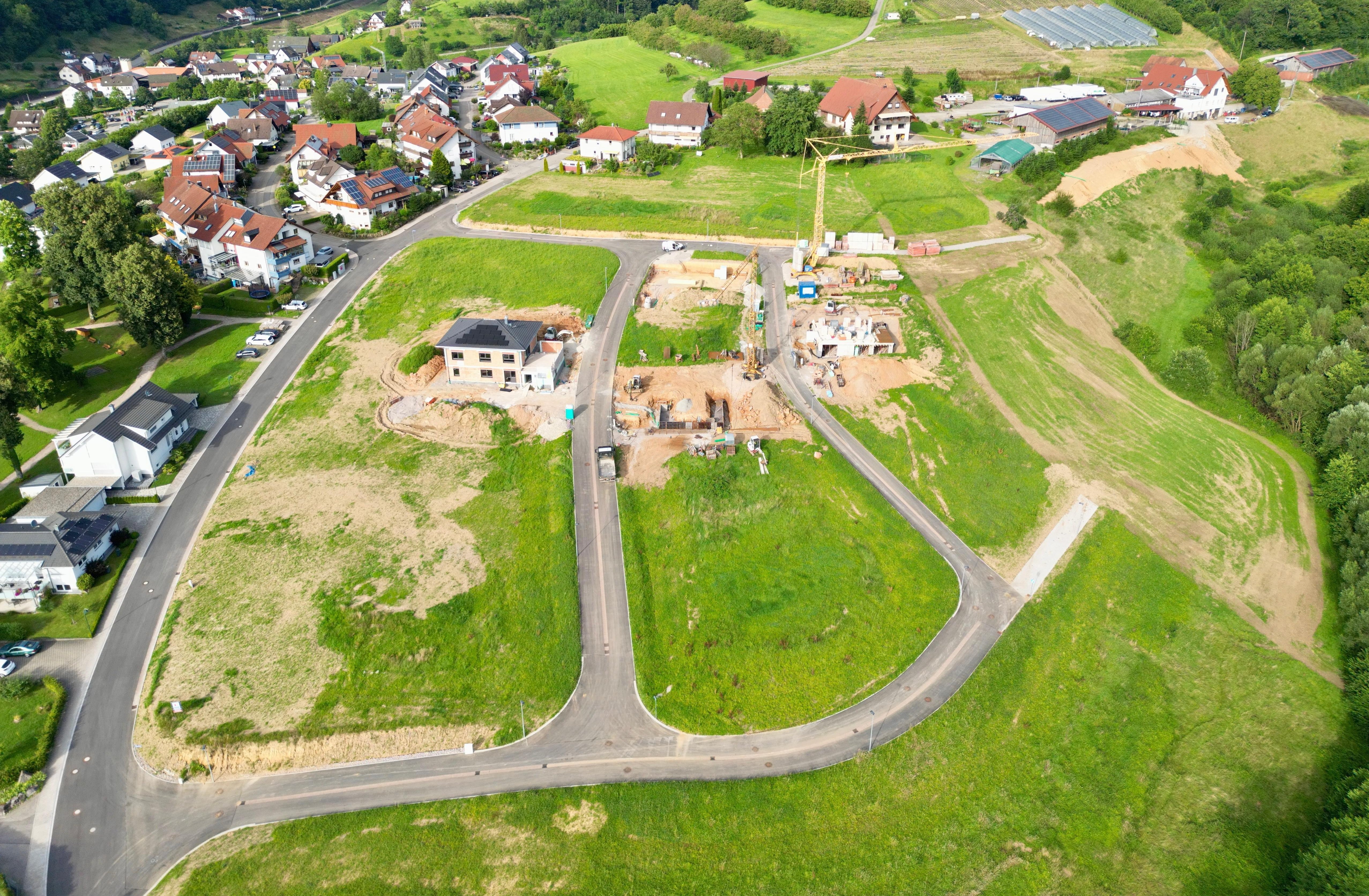 Erschließungsarbeiten im Neubaugebiet Farn Süd